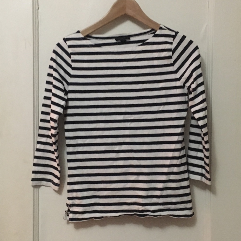boatneck striped shirt